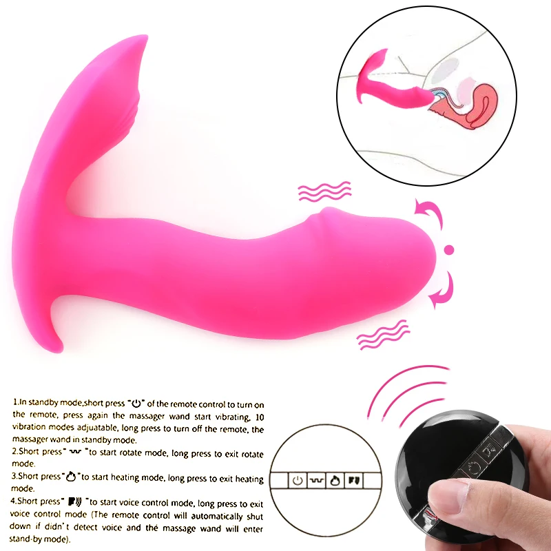 10 Modes G Spot Heating Butterfly Wearable Vibrator Sextoy Female Vibrator Double Head Vibration Panties  Sex Toys Trusk X285