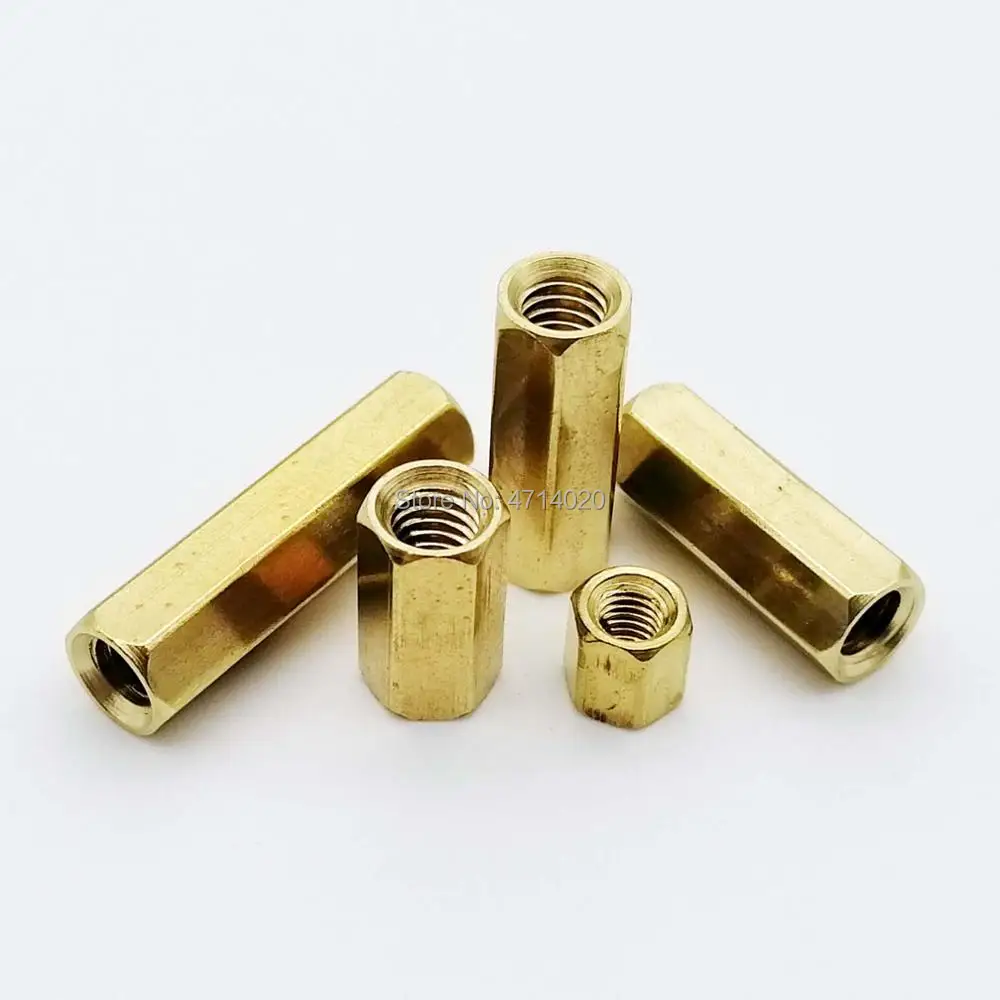 10/50 шт. твердая латунь медь M2 M2.5 M3 M4 Шестигранная стойка шестигранная с разъемом