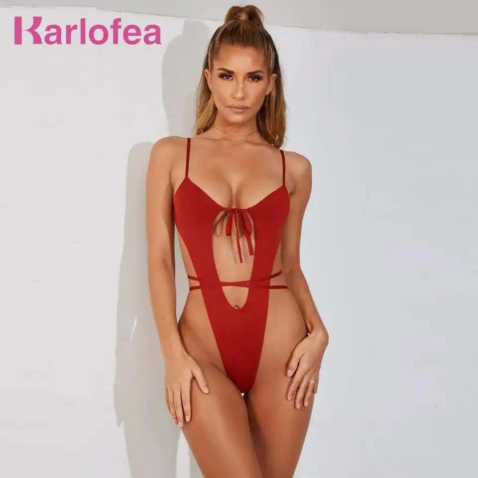 cut out thong swimsuit