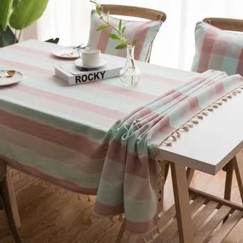 

Modern Minimalist Decorative Tablecloth Linen Tassel Party Banquet Wedding Home Kitchen table cloth Waterproof Easy To Clean New
