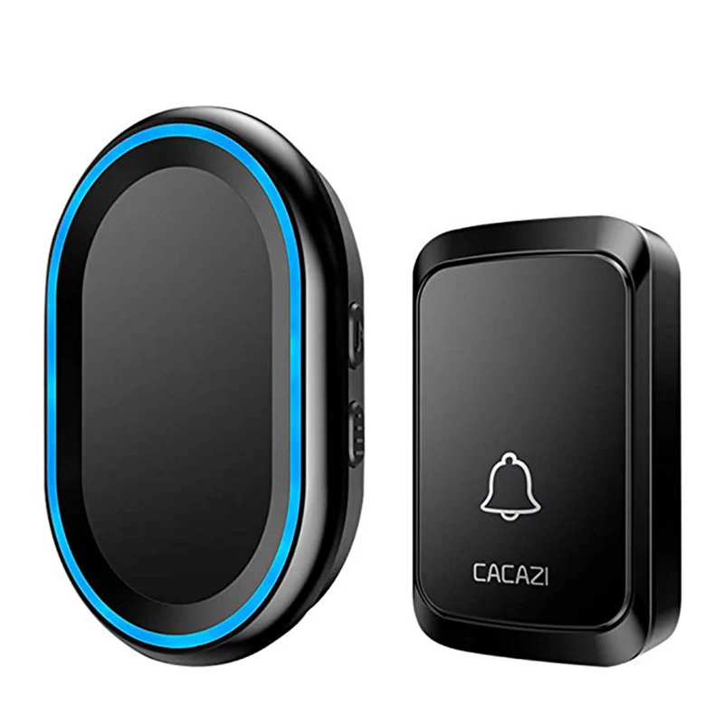 

EU Plug Wireless Doorbell Led Night Light Home Wireless 300M Remote Waterproof Bell Muti-Ringtones