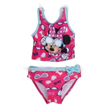 Новые летние купальники из двух предметов для маленьких девочек, детские купальники с рисунками из мультфильмов, купальные танкини, бикини, одежда для купания купальник, От 3 до 7 лет