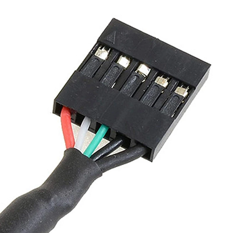 (2 Pack) 50 см 90 градусов правый угол типа B Печать USB папа на 5 Pin Материнская плата