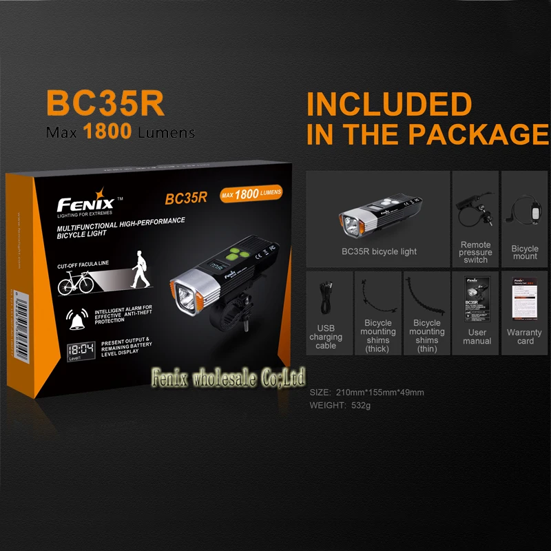 Новое поступление 2018 Fenix BC35R 1800 люмен Cree XHP50 нейтральный светодиодный светодиод