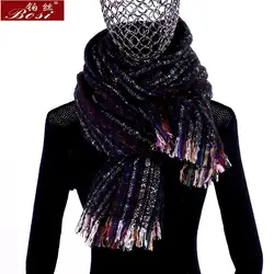 Кашемир для женщин зимние шарф-шаль с кисточками модные Элитный бренд толстые sjaal большой шали палантины pashimina дамы шарфы для