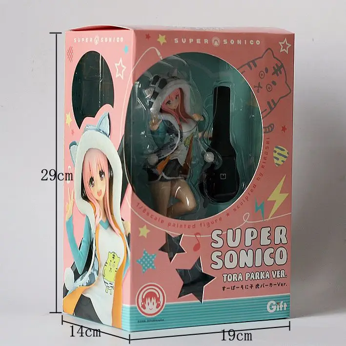 23 см тигровой расцветки FURYU SONICO Super Sonic зубная щётка джинсы аниме Фигурное бикини