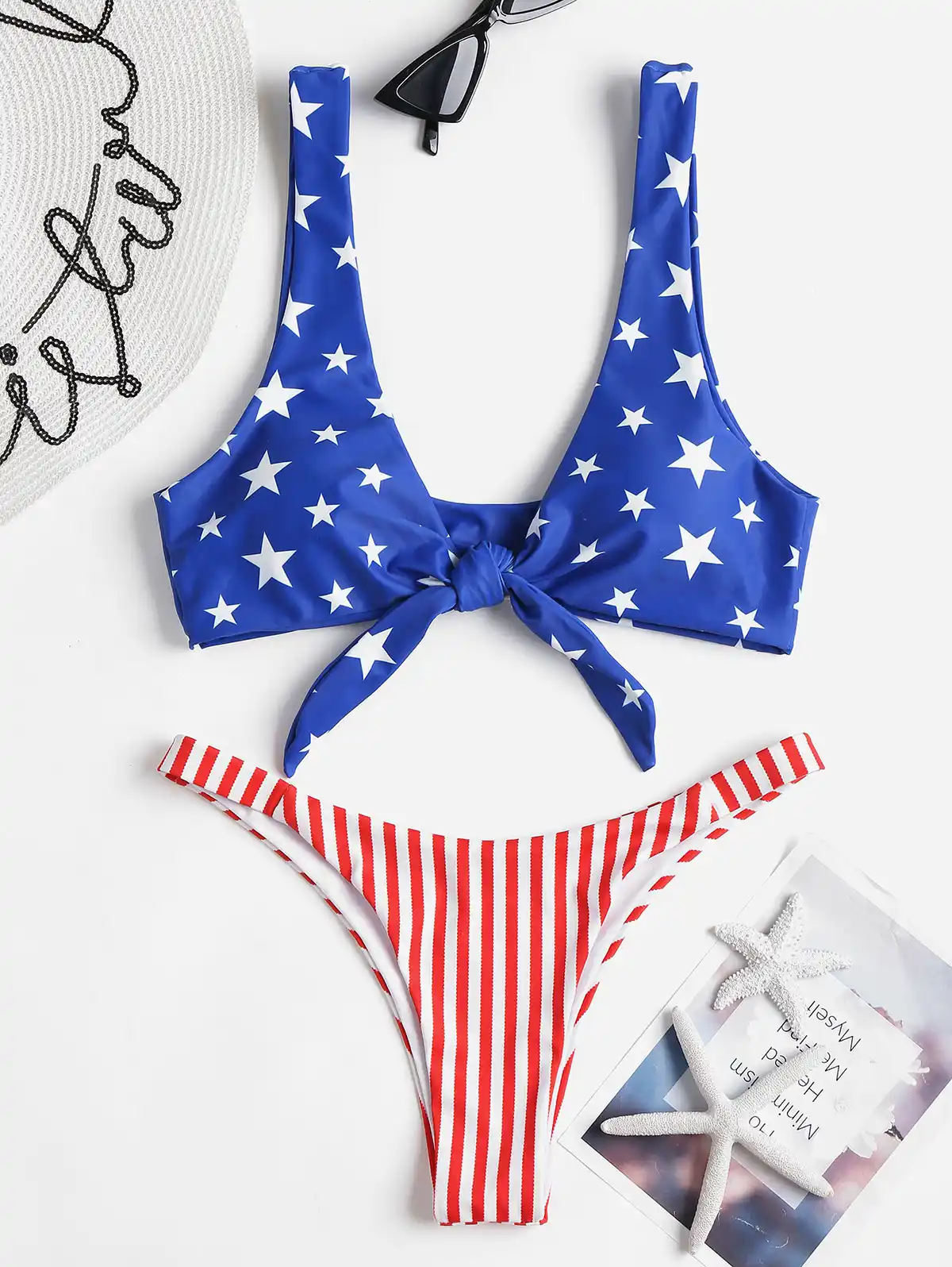 Zaful red white and blue bikini Clearance