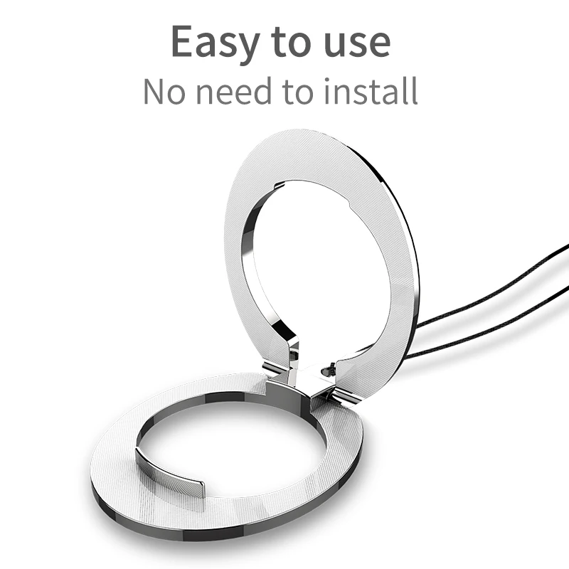 iHaitun 2in1 Desk Mobile Phone Holder Stand For iPhone XS MAX XR X Desk Mount Ring For Xiaomi Samsung Huawei Moving Lanyard