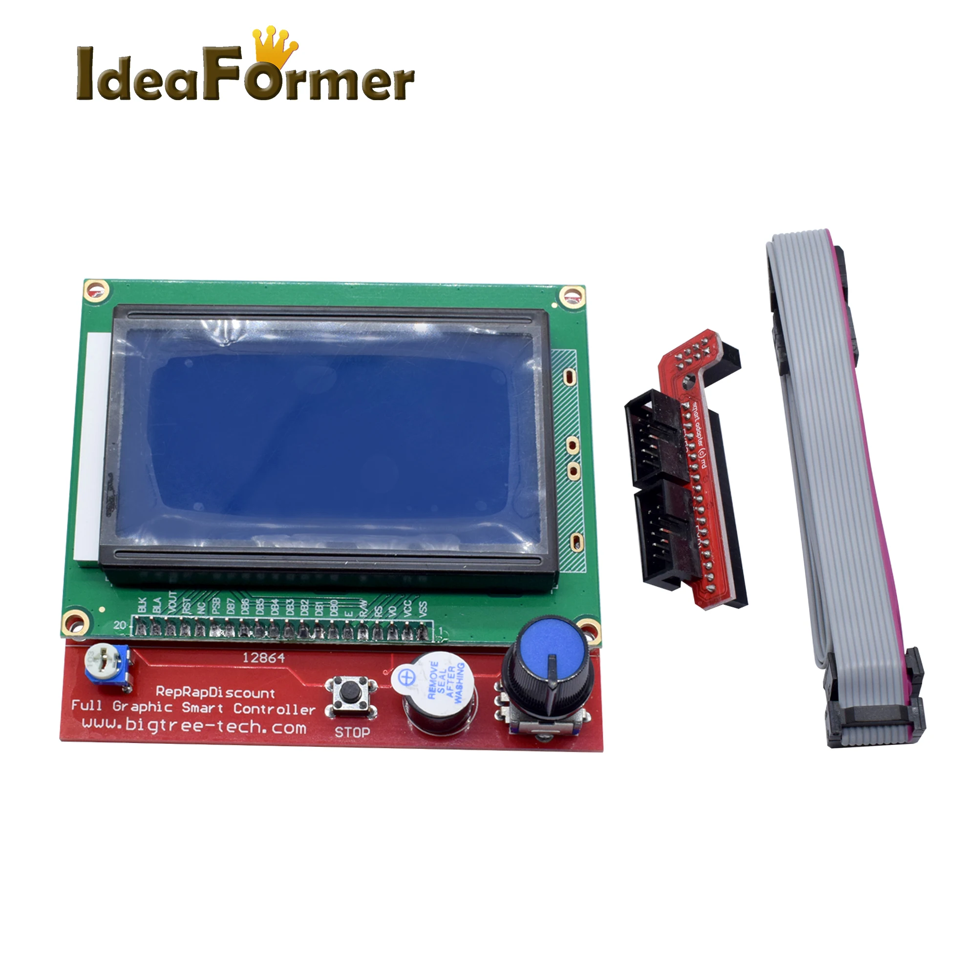 LCD12864 контроллера с адаптером для ПЛАТФОРМЫ 1,4 Reprap Makerbot коссель Prusa i3 3D-принтеры части