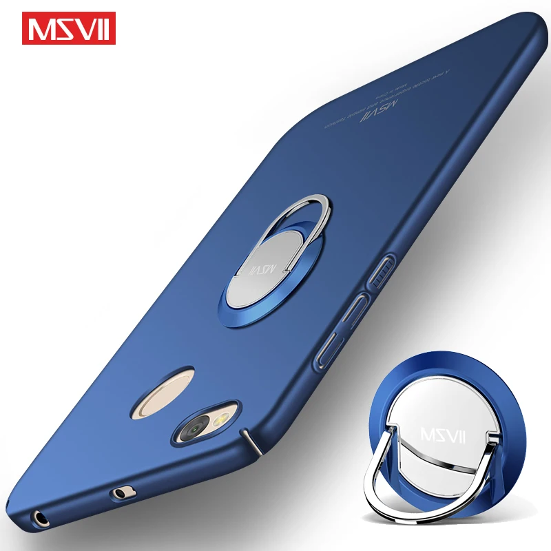 MSVII Cases For Xiaomi Redmi 4X Case Cover Finger Ring Slim Frosted 4 X Pro Metal Holder |
