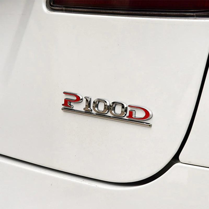 Эмблема слово P100D письмо логотип значок для Tesla модель S модель X P100D 90D 85D и т. Д