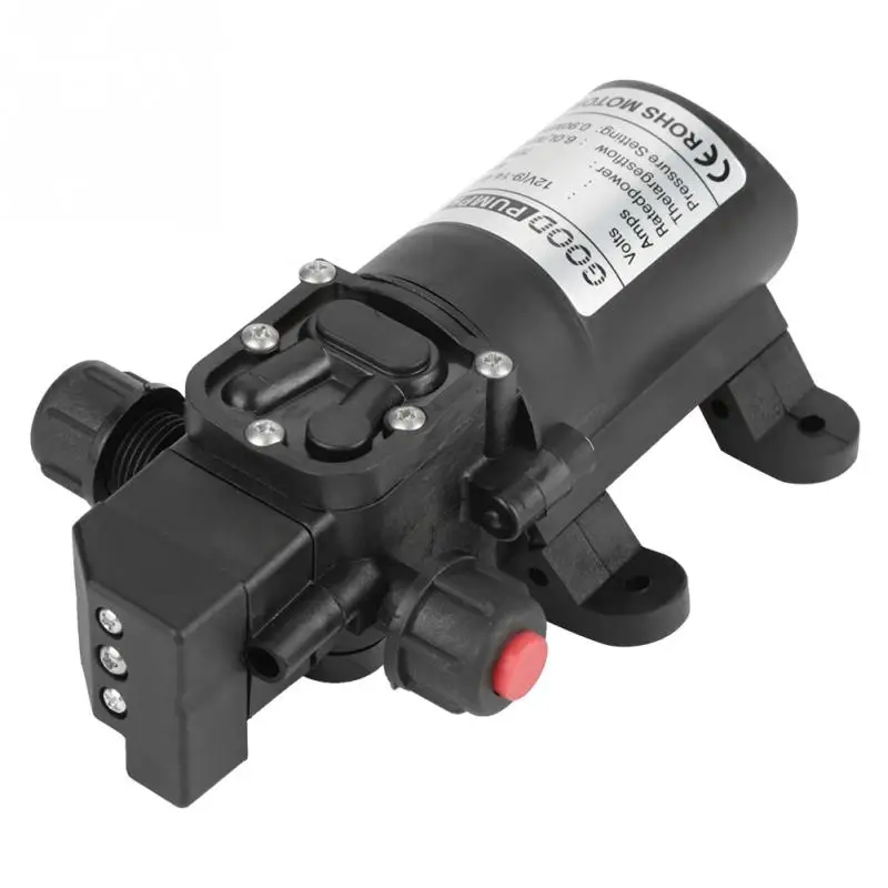 DC 12V 70W самовсасывающий насос 0.9Mpa 6LMin воды высокого давления мембранные насосы