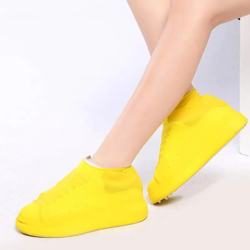 

1pair Durable Waterproof Latex Disposable Rain Shoe Covers Outdoor Protector Tool New Single Use Solid S/M/L Shoes Covers