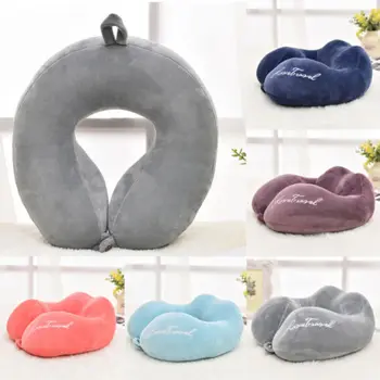 

US STOCK Memory Foam U Shaped Travel Pillow Neck Support Rest Airplane Pillow New Travel Noon Break U Shaped Pillow Protect Neck