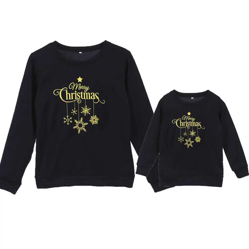 mom and daughter matching sweatshirts