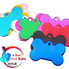 

Wholesale 100Pcs Aluminium Bone Dog Tag Personalized Customize Tag Cat Name Pet Dog ID Tags Identity Plate Tags For Dogs Custom