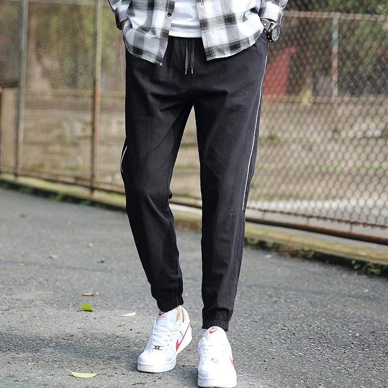 

Spring Xia Xinkuan Sports Pants Easy Joker Leisure Time Male Man Korean Trend Self-cultivation Nine Part 1888 Sweatpants