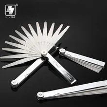 LIJIAN 14/17 Blades 0.02-1mm Filler Feeler Spark Plug Thickness Gauges Gap Metric Gauge Measuring Gauging Tool Caliper Carpenter