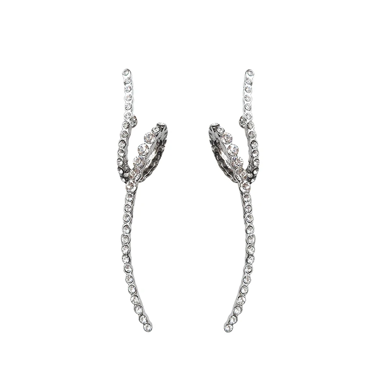 

Dangle Earrings 925 Sterling Silver Prevent Allergy Joker Crystal Hyperbole Geometric Women Simple Fashion