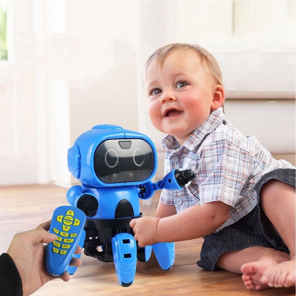 

Electric DIY Robot Toy Upgrade Remote Control Infrared Obstacle Avoidance Gesture Sensing Following Toy Robot for kids gift