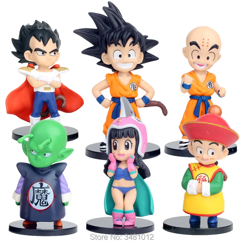 

Dragon Ball Son Goku Vegeta Gohan PVC Action Figures Piccolo Krillin Chichi Super Saiyan Collectible Dolls Figurines Kids Toys