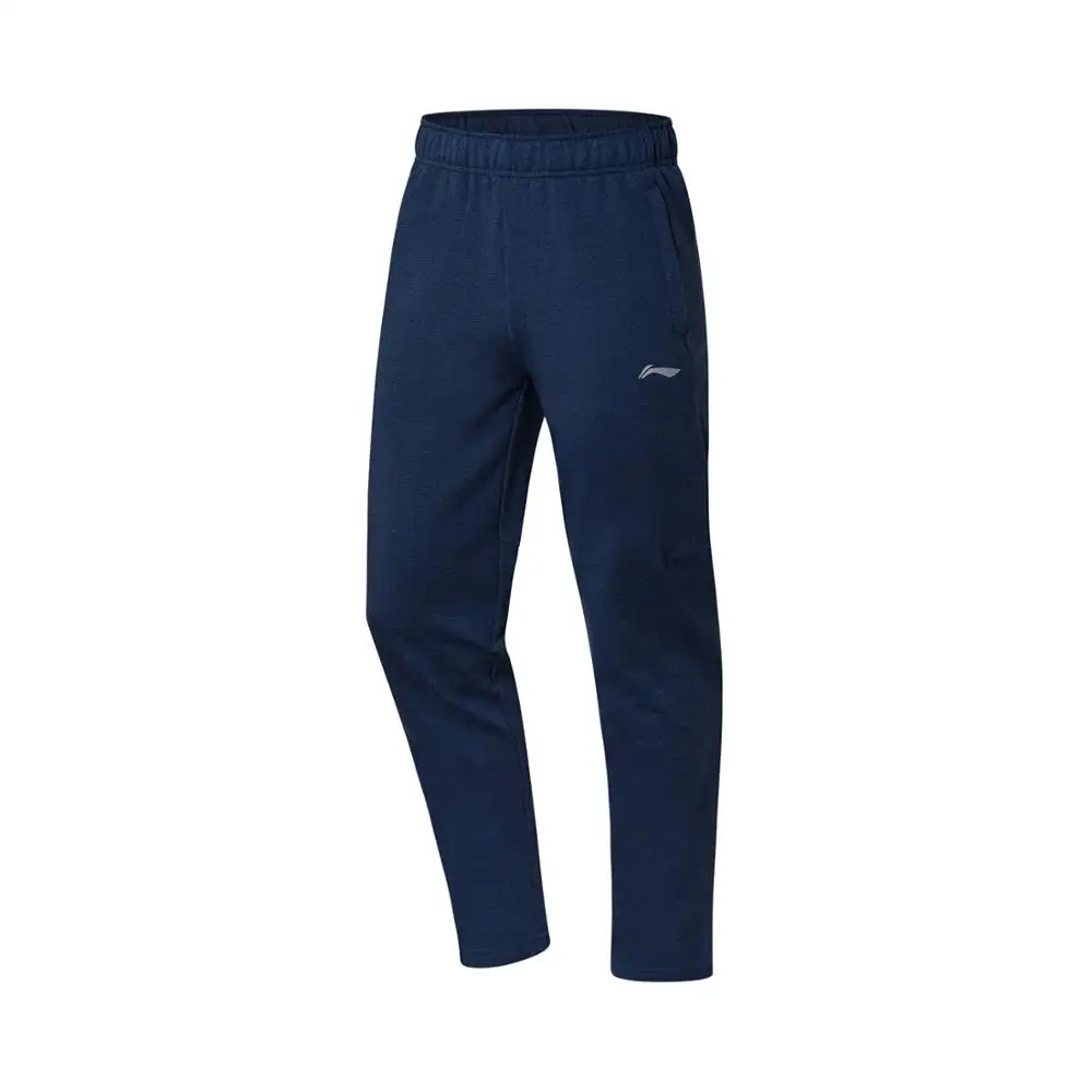 Koop Li Ning Mannen Training Serie Sport Broek Warme Fleece Regular Fit Katoenen Voering Comfort Sport Broek Broek AKLN865 MKY436