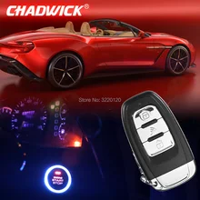 12V Car Engine Start Stop SUV Keyless Entry Engine Start car Alarm System Push Button Remote Starter Stop Auto PKE CHADWICK 886 remote engine start stop passive keyless entry car alarm kit 433 92mhz push button start stop and touch password entry