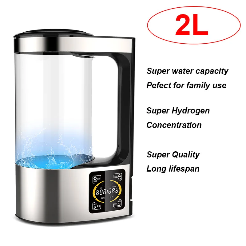 4YANG Hydrogen Water Generator Machine 2L Large Capacity Water Ion Generator with Constant Temperature Heating LED Display Improve Water Quality for Family 