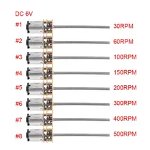 VBESTLIFE DC 6V мотор-редуктор с длинной M3* 55 мм винтовой резьбовой выходной вал 30 об/мин~ 500 об/мин Электрический редукторный мотор коробка передач