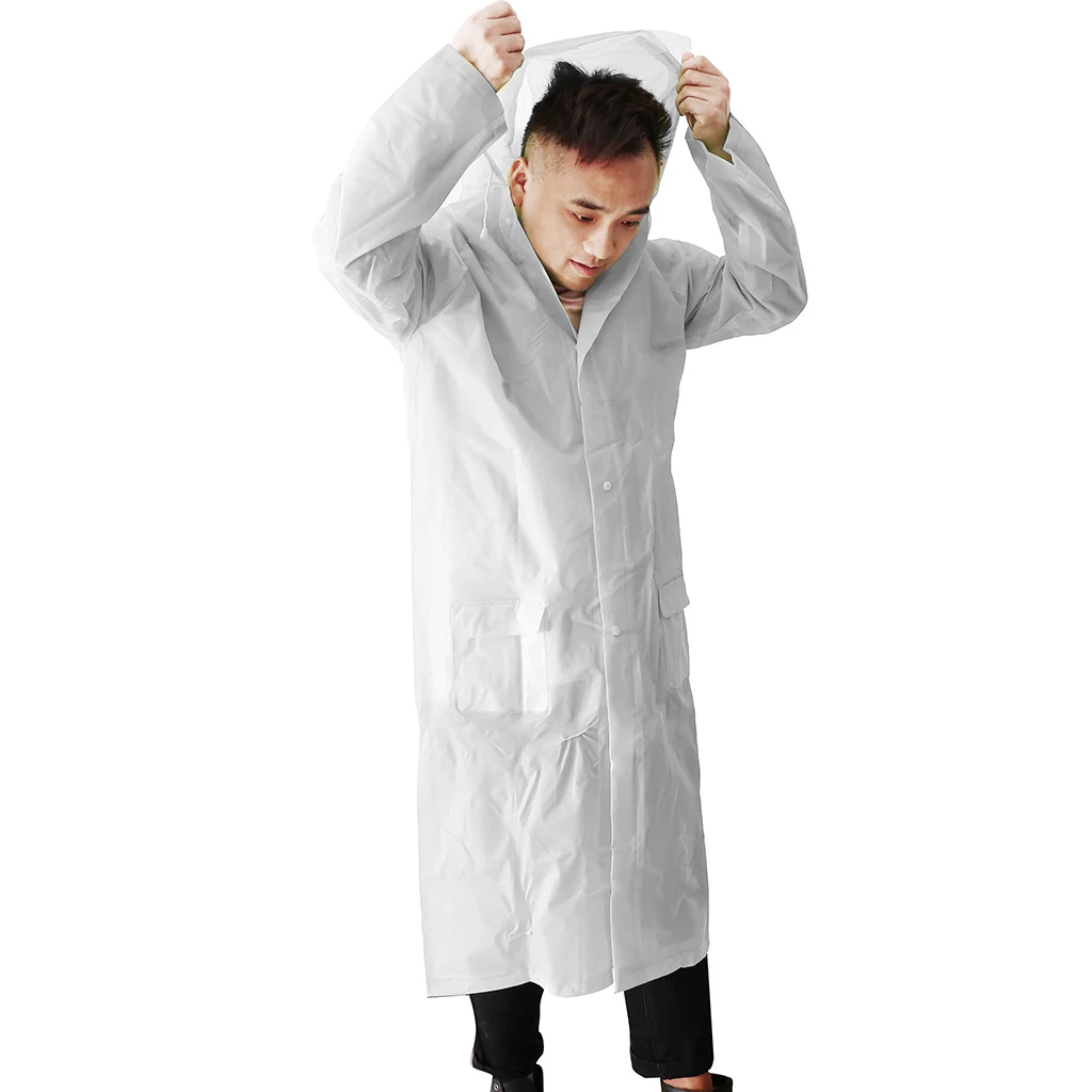 

Perfeclan Rain Ponchos Hooded Raincoat Jacket Rainsuit Jacket Outdoor Rain Cover with Raincoat Storage Bag Camping Tools