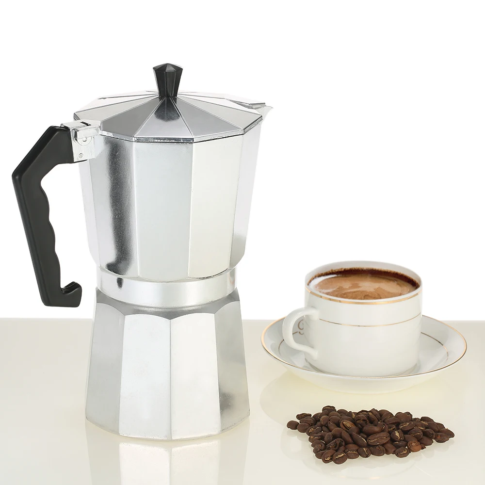 

Stovetop Coffee Maker Aluminum Moka Espresso Cafeteira Pot Mocha Coffee Machine For Induction Cooker 3cup/6cup/9cup/12cup