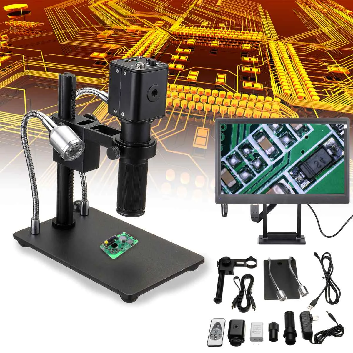

2.0MP 1080P Digital Industry Video Microscope USB CCD Camera Zoom C-Mount Lens