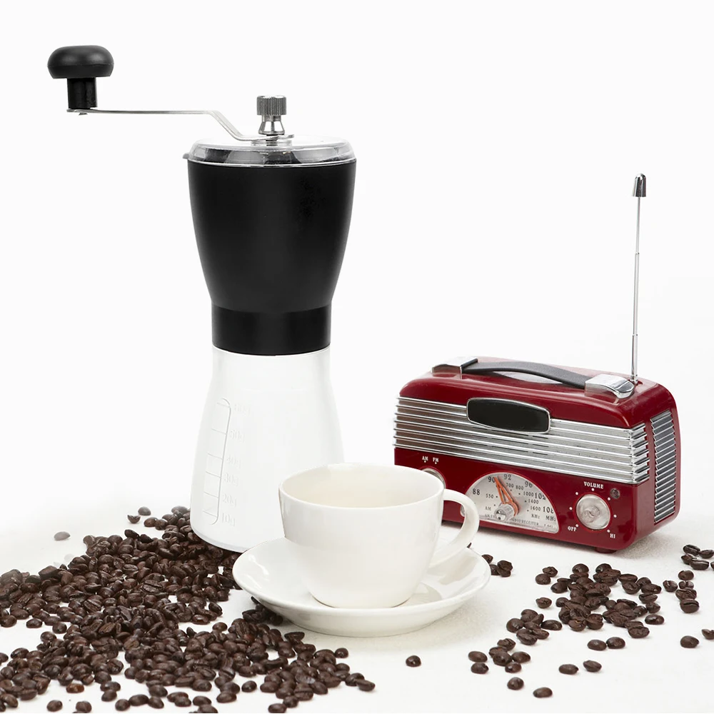 Coffeeware دليل مطاحن قهوة ABS خام سيراميك الصلب اليد القهوة طاحونة القهوة الفول الأزيز مطحنة المنزل المطبخ أداة