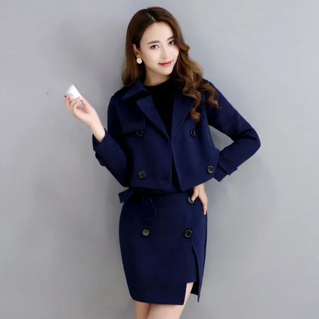 Best Offers New 2018 Fashion Double Breasted Slim Sets Short Blazer Fit Two-Piece Suits Women Above Knee Skirt Office Uniform Best Offers New 2018 Fashion Double Breasted Slim Sets Short Blazer Fit Two-Piece Suits Women Above Knee Skirt Office Uniform