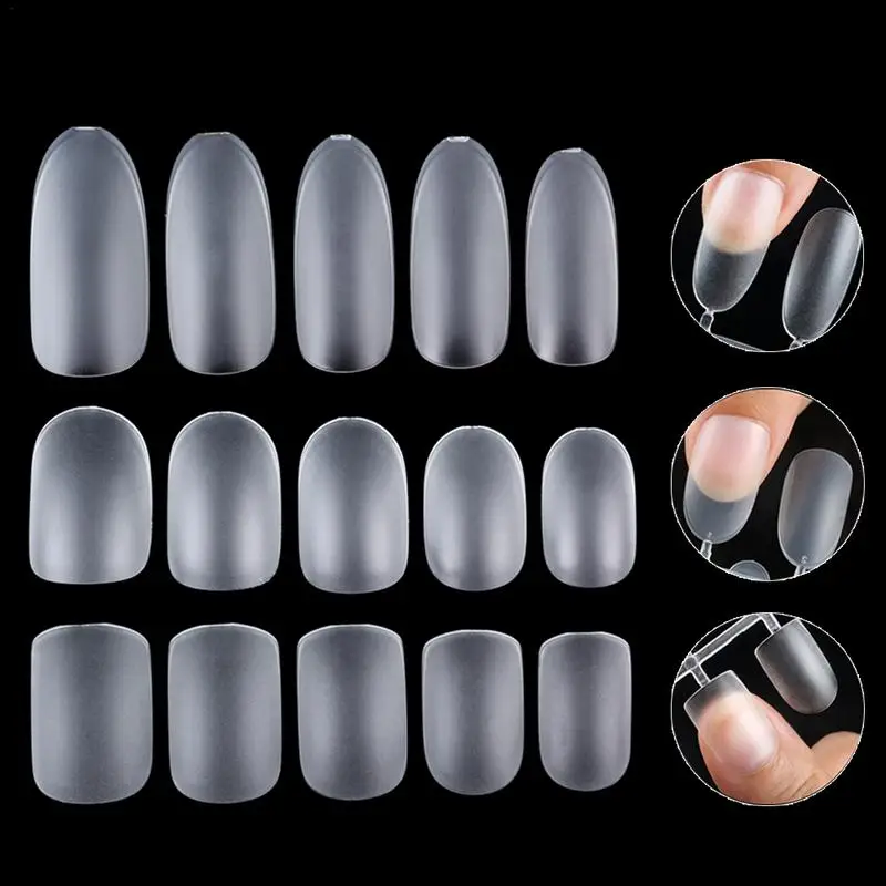 300 PCS/Box False Nail Tips Professional Different Styles Acrylic Full Cover Ultra-Thin Matte Surface Polished | Красота и здоровье