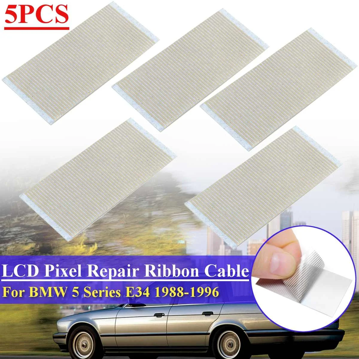 

5pcs/lot 5x2.5 cm Ribbon Cable For BMW E34 pixel 5 Series Dashboard Speedometer Cluster Repair LCD Pixel Tool Flat Cable