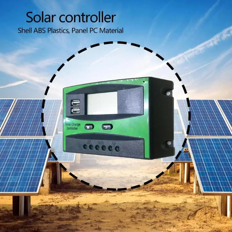 

12/24V Solar Charging Controller Charger Regulator for Solar Panel PWM Controller LCD Display Dual USB 5V Output Solar Panel