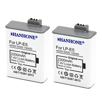 

2PCS 2200mAh LP-E5 LPE5 LP E5 Camera Battery For Canon EOS Rebel XS, Rebel T1i, Rebel XSi, 1000D, 500D, 450D, Kiss X3,X2, F