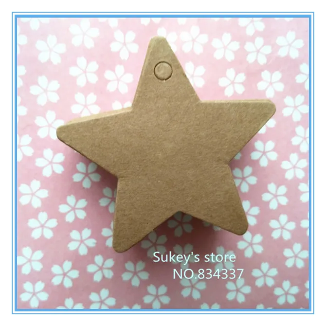 

Vintage cowhide paper pentagonal star gift tags,bookmarks,message card