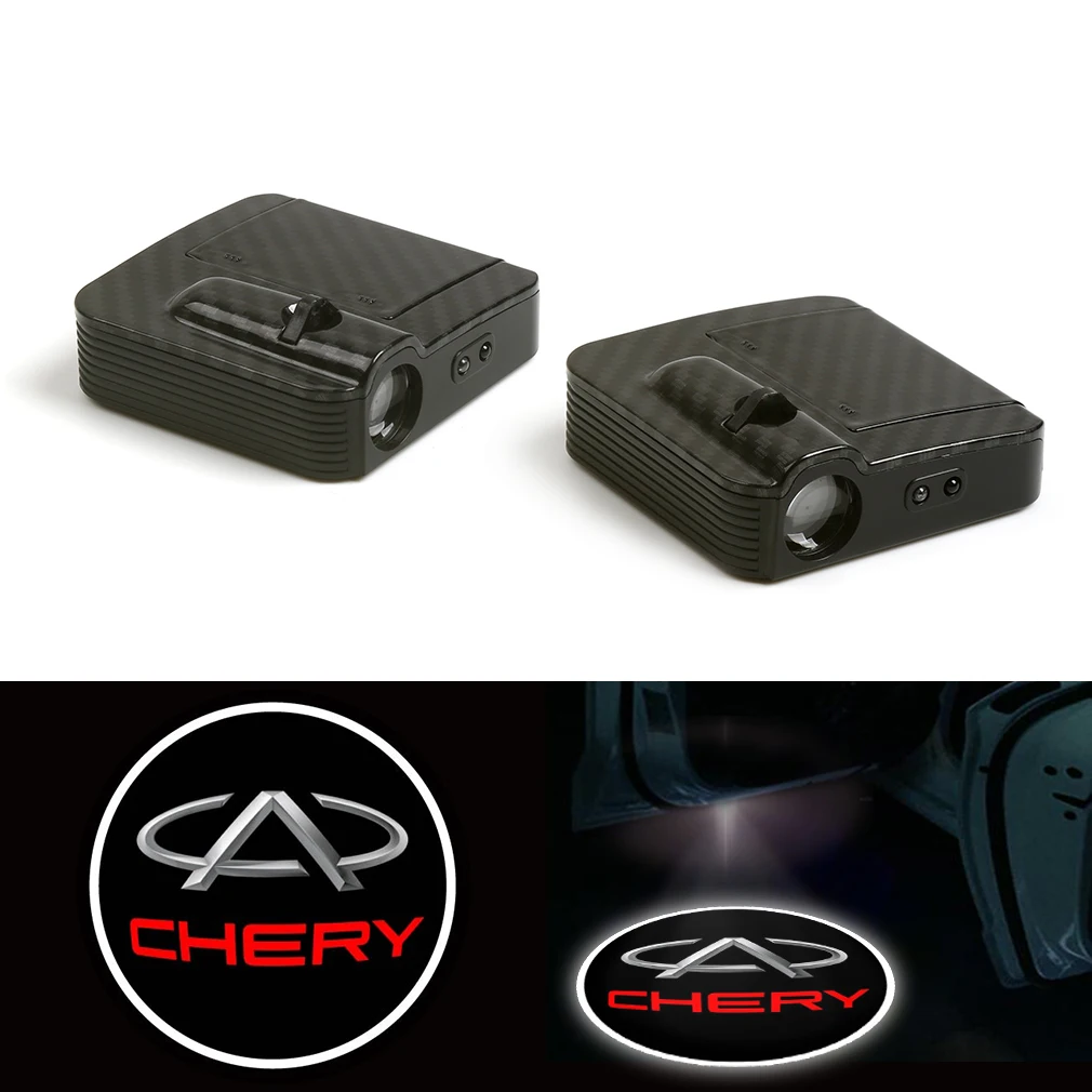 

Car Laser Wireless sensor Door Logo Courtesy Shadow Light Lamp for Chery
