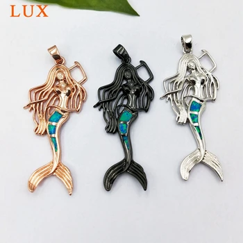 

Nautical pendant Beach Mermaid pendant Birthday Gift Children's Jewelry Mermaid Gift. Fantasy Jewelry Opal Mermaid