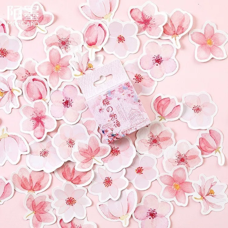 

45PCS/box New Lovely Sakura's Story Paper Lable Sealing Stickers Crafts Scrapbooking Decorative Lifelog DIY Stationery Sticker