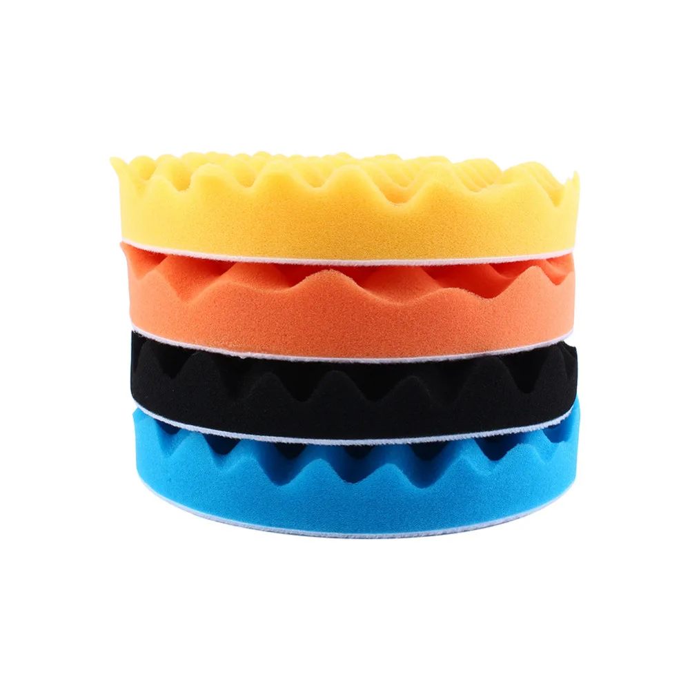 

4Pcs 7inch Buffing Polishing Sponge Pads Kit For Car Polisher Buffer 2018 Car Wash Sponges Tools Auto Car Care Cleaning