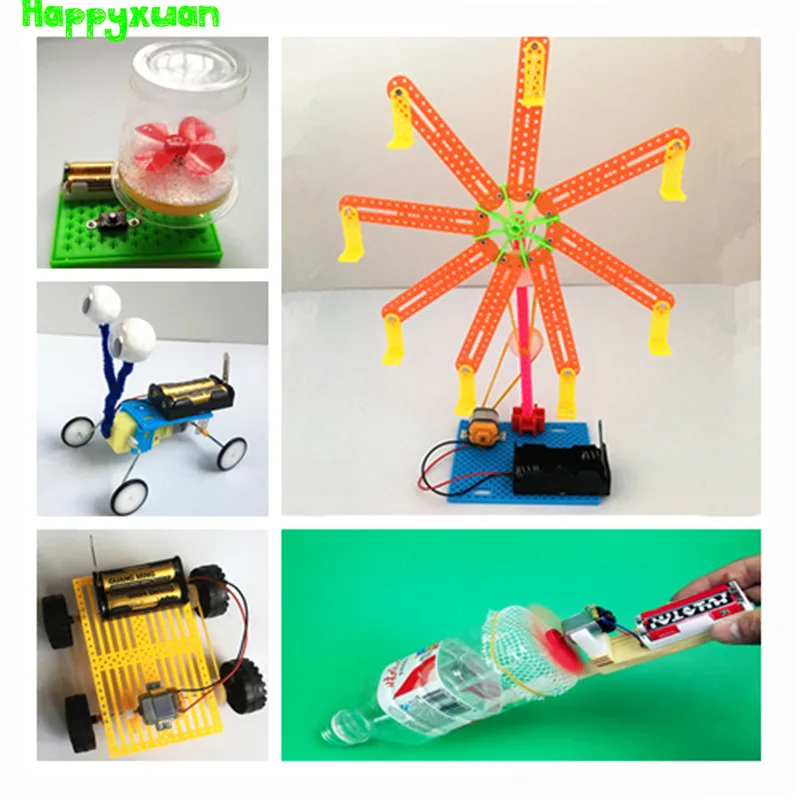 Happyxuan 5 компл./лот дети Сделай Сам наука игрушки эксперименты рептилия робот