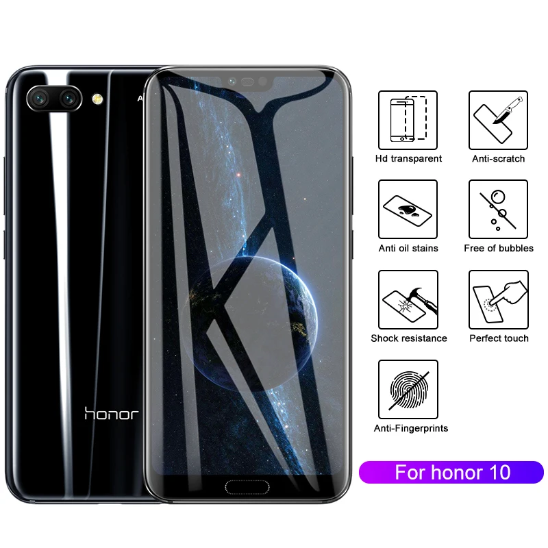 Защитное стекло для Huawei Honor 9 10 Nova 2 3 3i 3E 4 Y6 Y9 V9 V10 закаленное защитное экрана 0 26 мм 5D