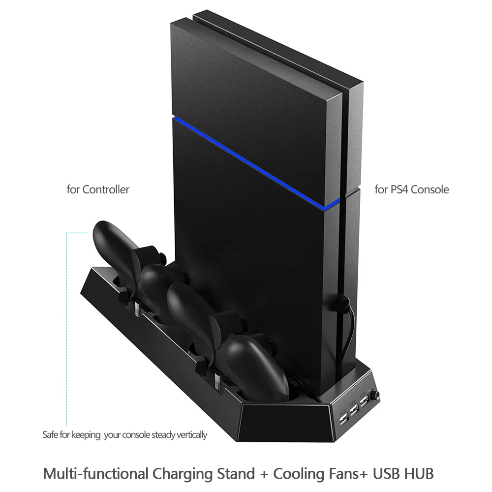 Вертикальная подставка для зарядки PS4 с 2 вентиляторами|Запасные части| |