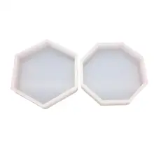 Molde de mesa octogonal de epoxi de cristal DIY molde de piedra de silicona de alto espejo decoración de coche con Aroma de yeso geométrico Nórdico(China)
