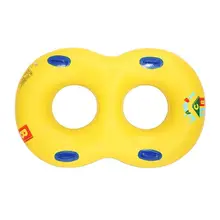 Мать ребенок надувной плавательный круг младенческой поплавок двойной плавание ming круги для бассейна воды игрушечные лошадки круг для детей