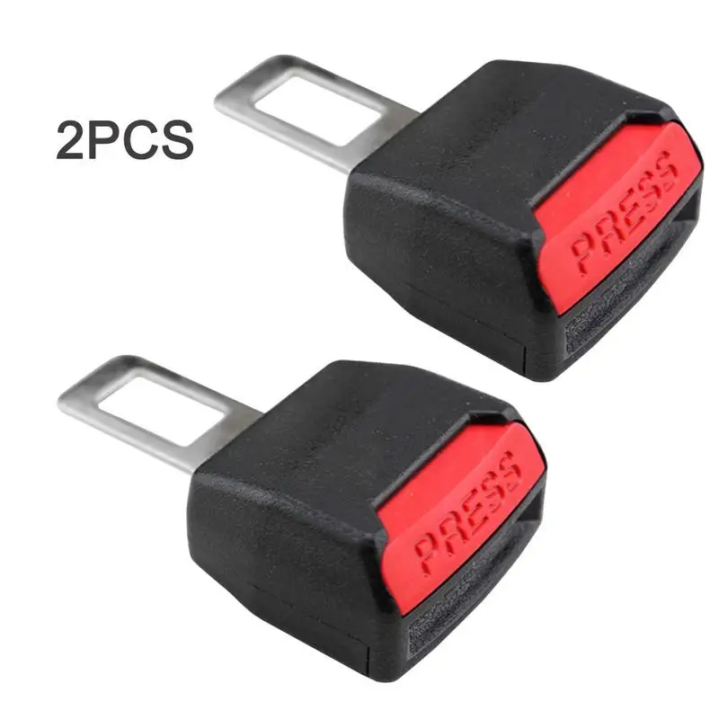 Sliver 2 Pcs Car Seat Belt Adjuster Seat Belt Tension Clips Locking Buckles for Car Driving or Riding