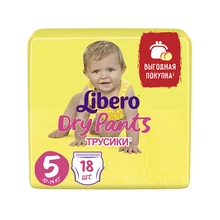 Трусики-подгузники Libero Dry Pants Size 5(10-14 кг), 18 шт